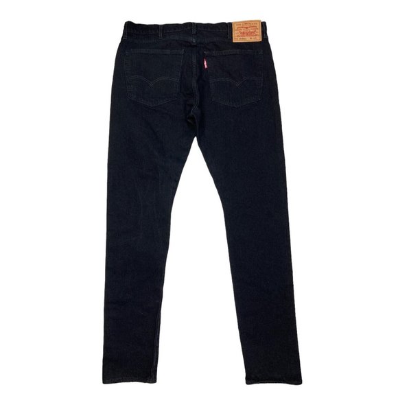 *Levi Strauss Slim Tapered Lo-Ball Black Denim Jeans Womens Size 38 Casual - Picture 2 of 8